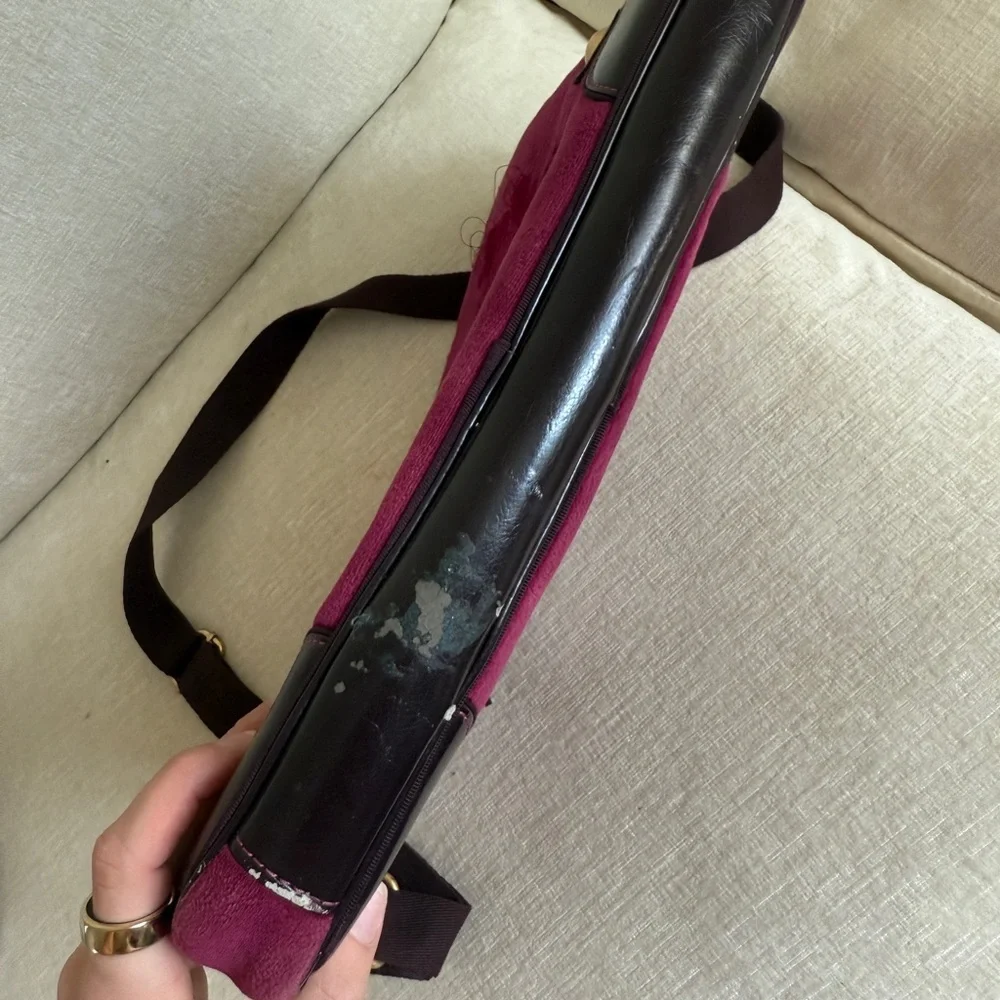 Juicy Couture Fuchsia Laptop Bag with Brown Accents